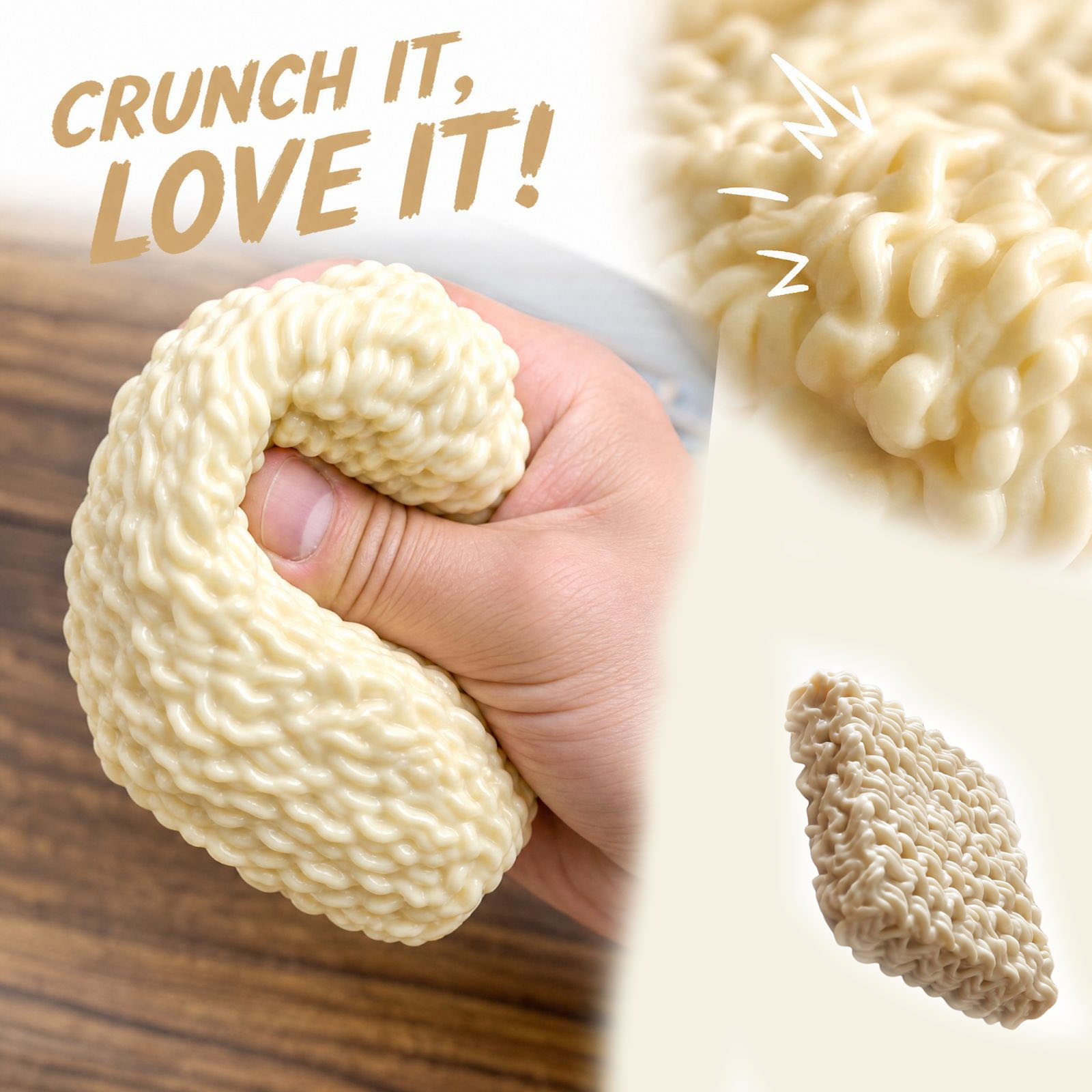 Interactive Squeaky Plush Dog Toy - Simulation Crunchy Instant Noodle Cute Dog
