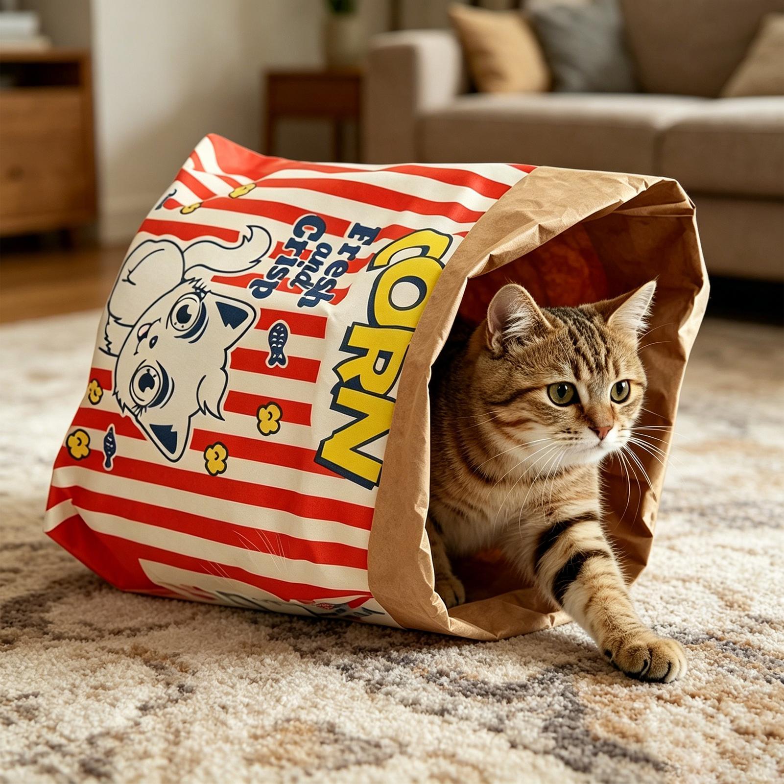 Crinkle Cat Bag Foldable Inter - Dog Puzzle Feeder Toy 评论和价格