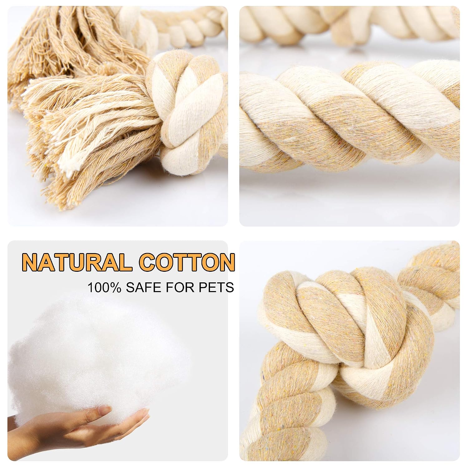 Durable Rope Chew Toys for Agg - Dog Rope Toy Aggressive Chewers 评论和价格