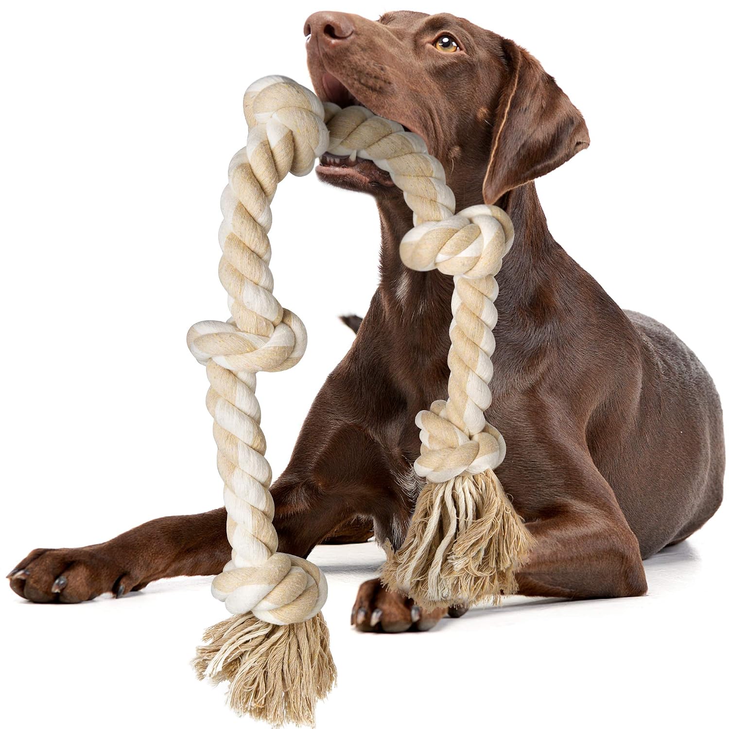 Durable Rope Chew Toys for Agg - Dog Rope Toy Aggressive Chewers 评论和价格