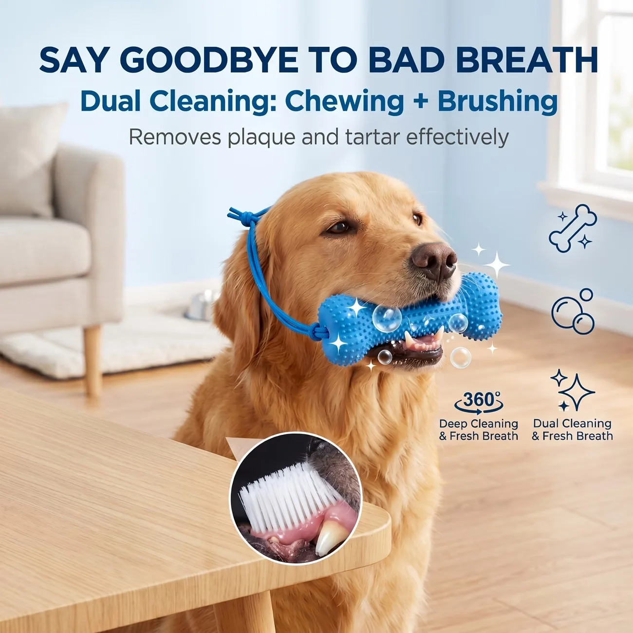 Reusable Dog Chew Toy Rubber B - Teeth Cleaning Dog Chew Bone 评论和价格