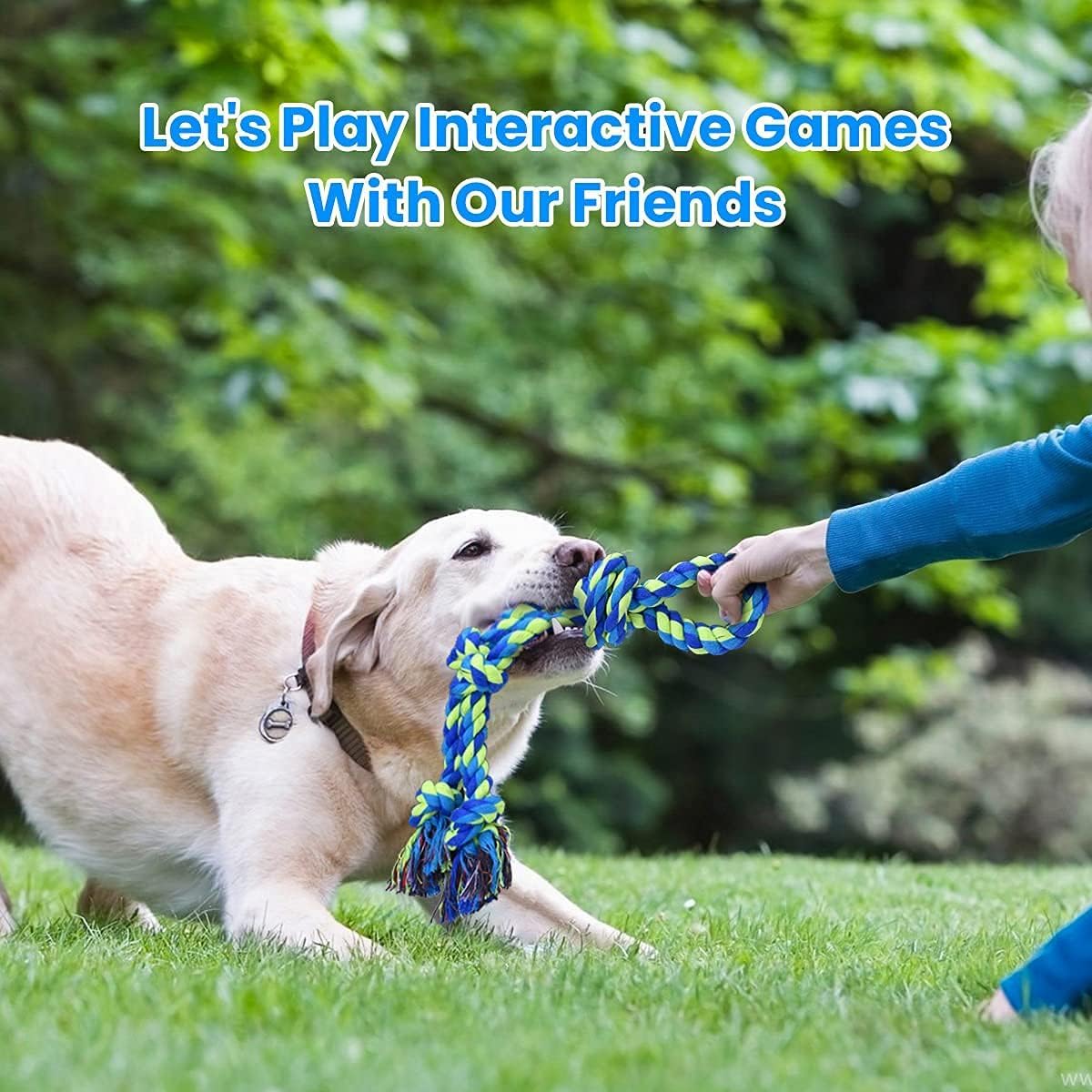 Tough Rope Dog Toys for Large  - Dog Rope Toy Aggressive Chewers 评论和价格