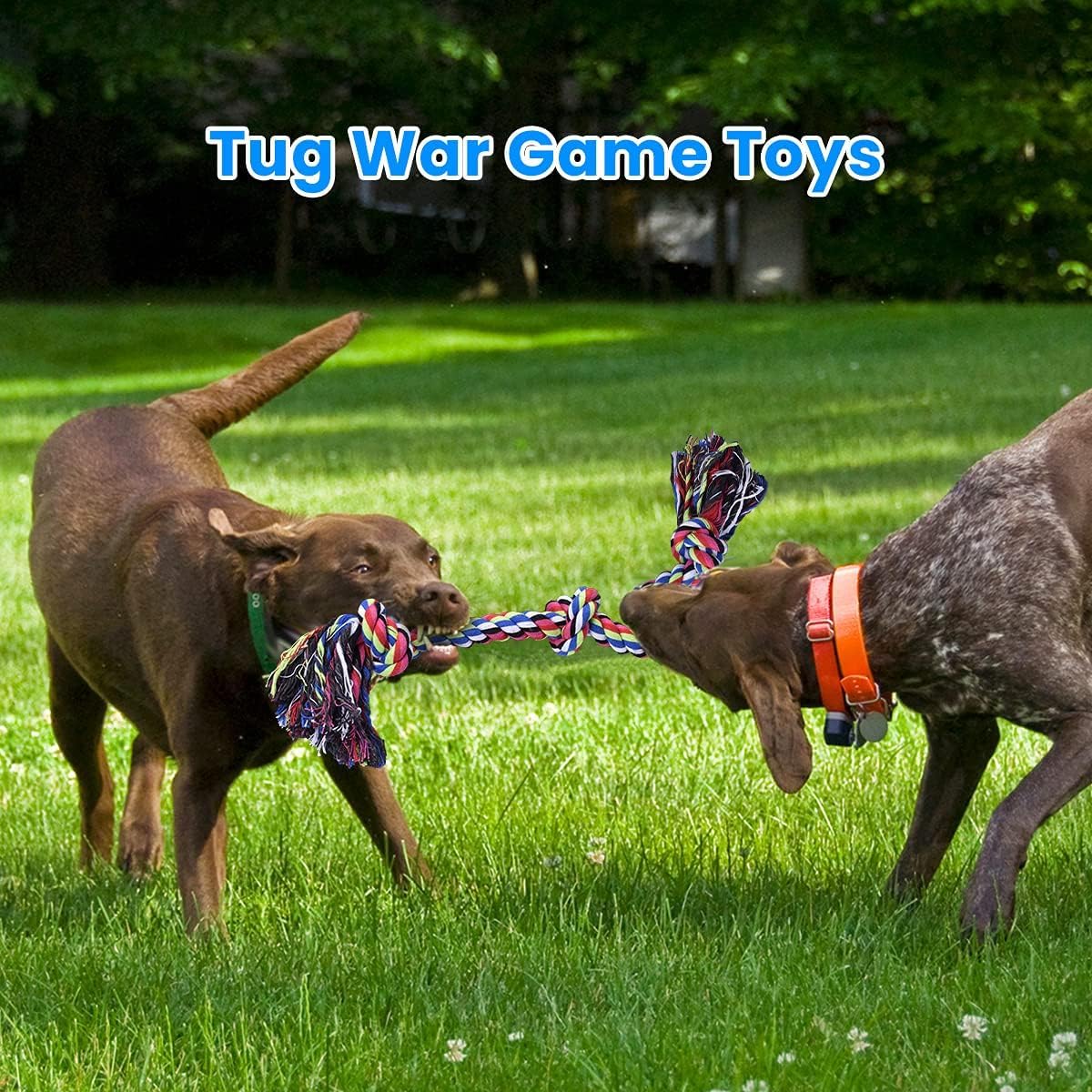 Tough Rope Dog Toys for Large  - Dog Rope Toy Aggressive Chewers 评论和价格