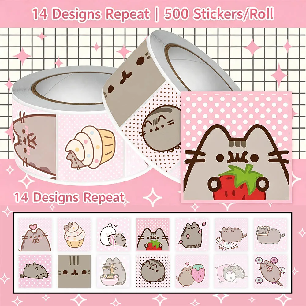 Hou 500pcs Pusheen Cartoon Cat - Cat Toys 评论和价格