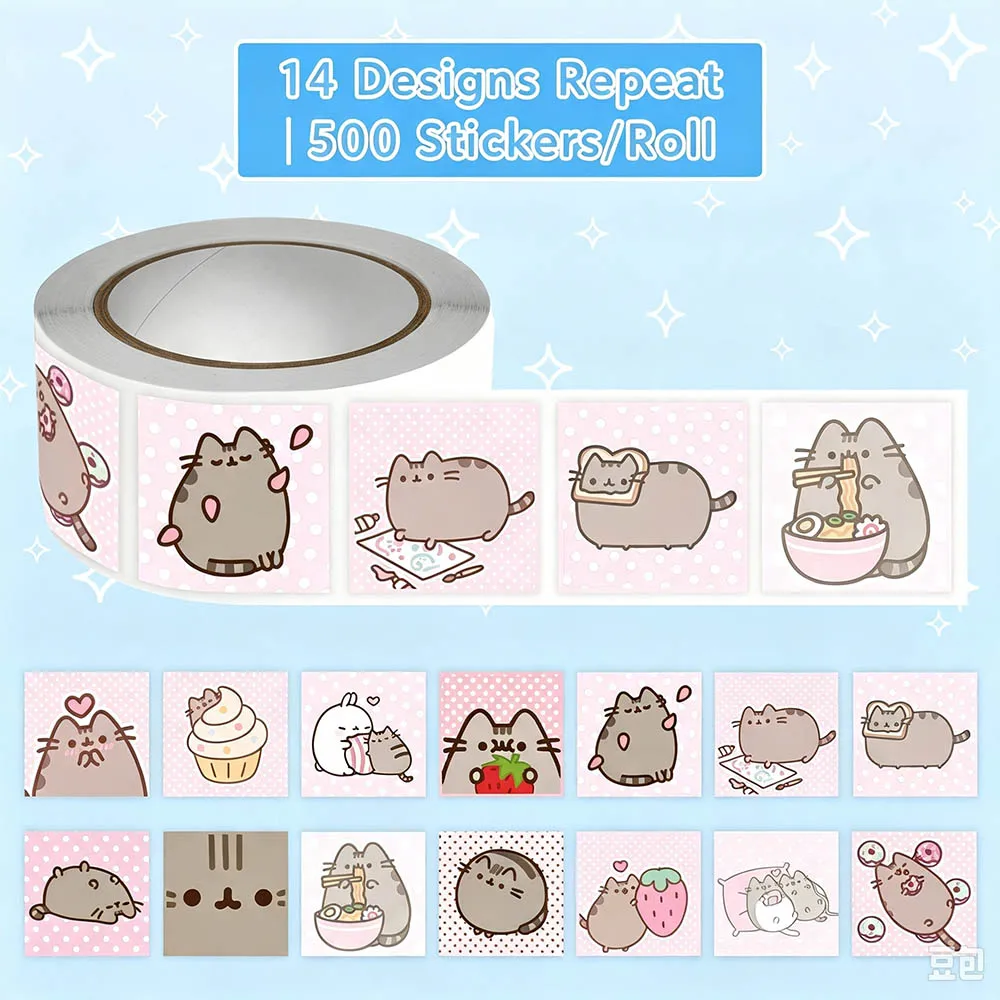 Hou 500pcs Pusheen Cartoon Cat - Cat Toys 评论和价格